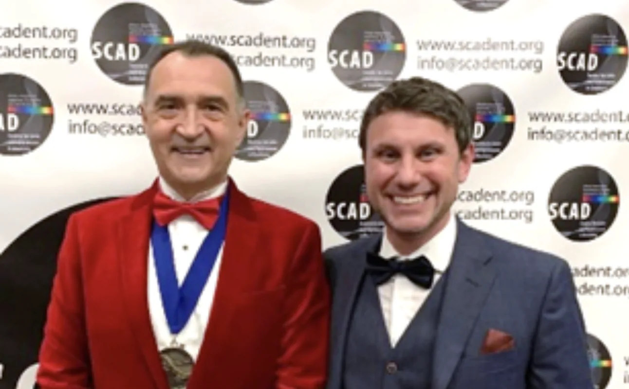 Dr Stamenković sa prof. Radetom Paravinom na SCAD konferenciji